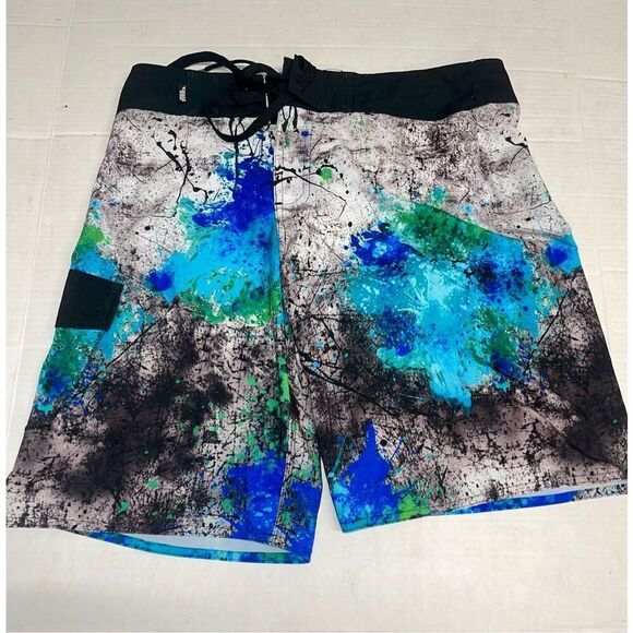 Men’s No Fear Swim Trunks Bottoms Light‎ Weight Quick Dry 32 Multicolor A19 - Picture 1 of 6